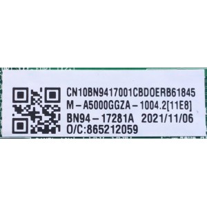MAIN PARA MONITOR SAMSUNG / NUMERO DE PARTE BN94-17281A / BN41-02905A / BN9417281A / 17281A / DFVC2130 / M-A5000GGZA-1004 / MODELO LS27AG500PNXZA LC02